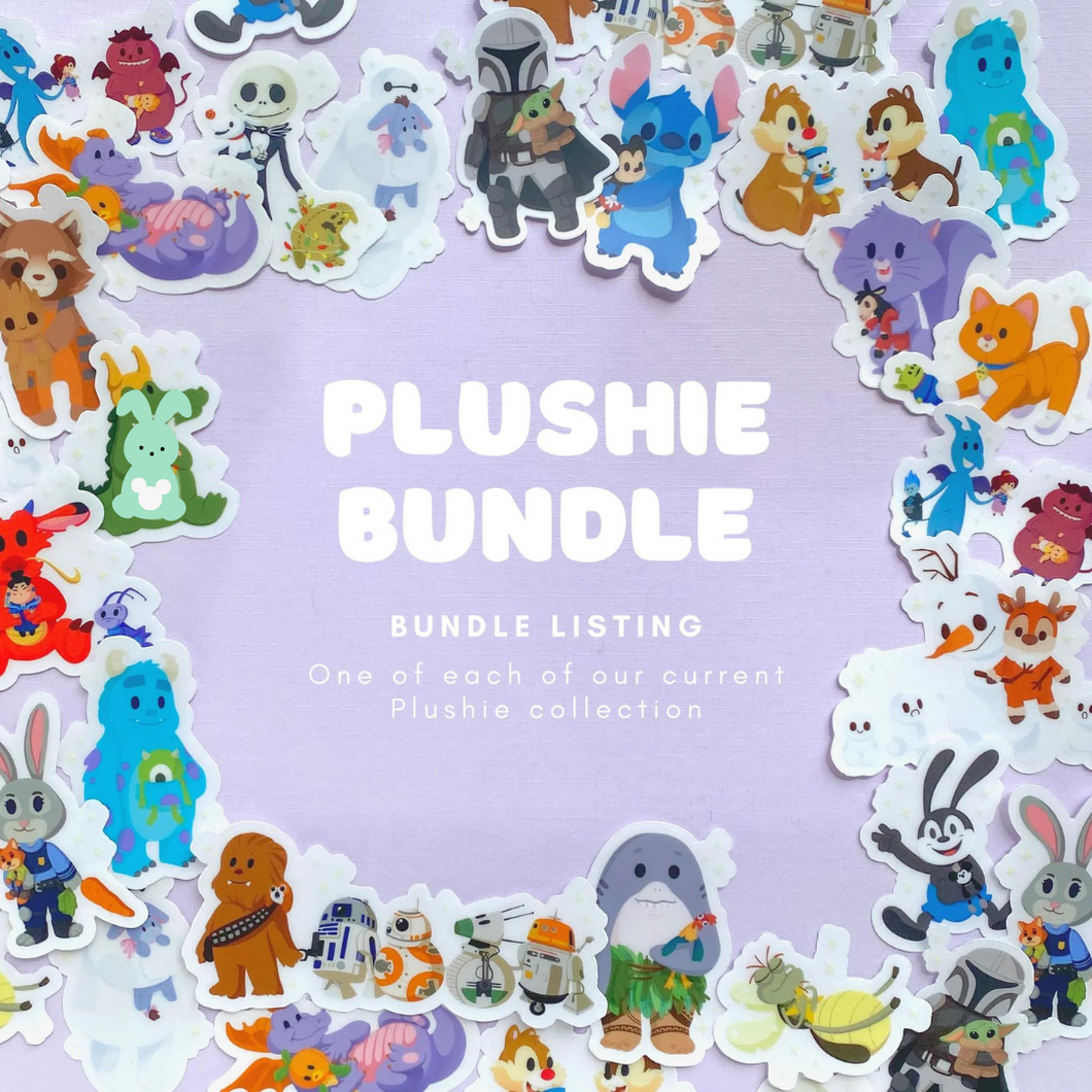 Plushie Animals Sticker Bundle (31 Total)