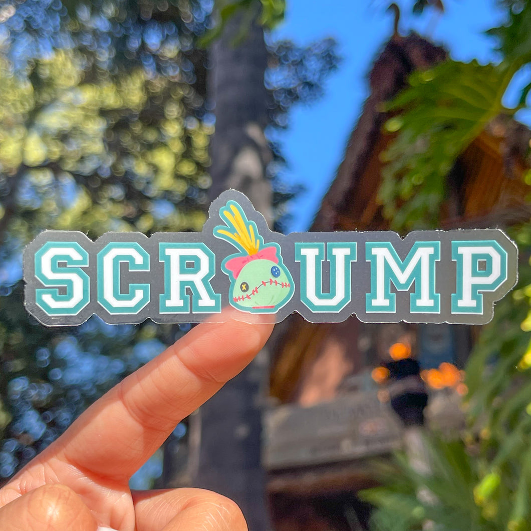 Scrump Letterman Transparent Sticker