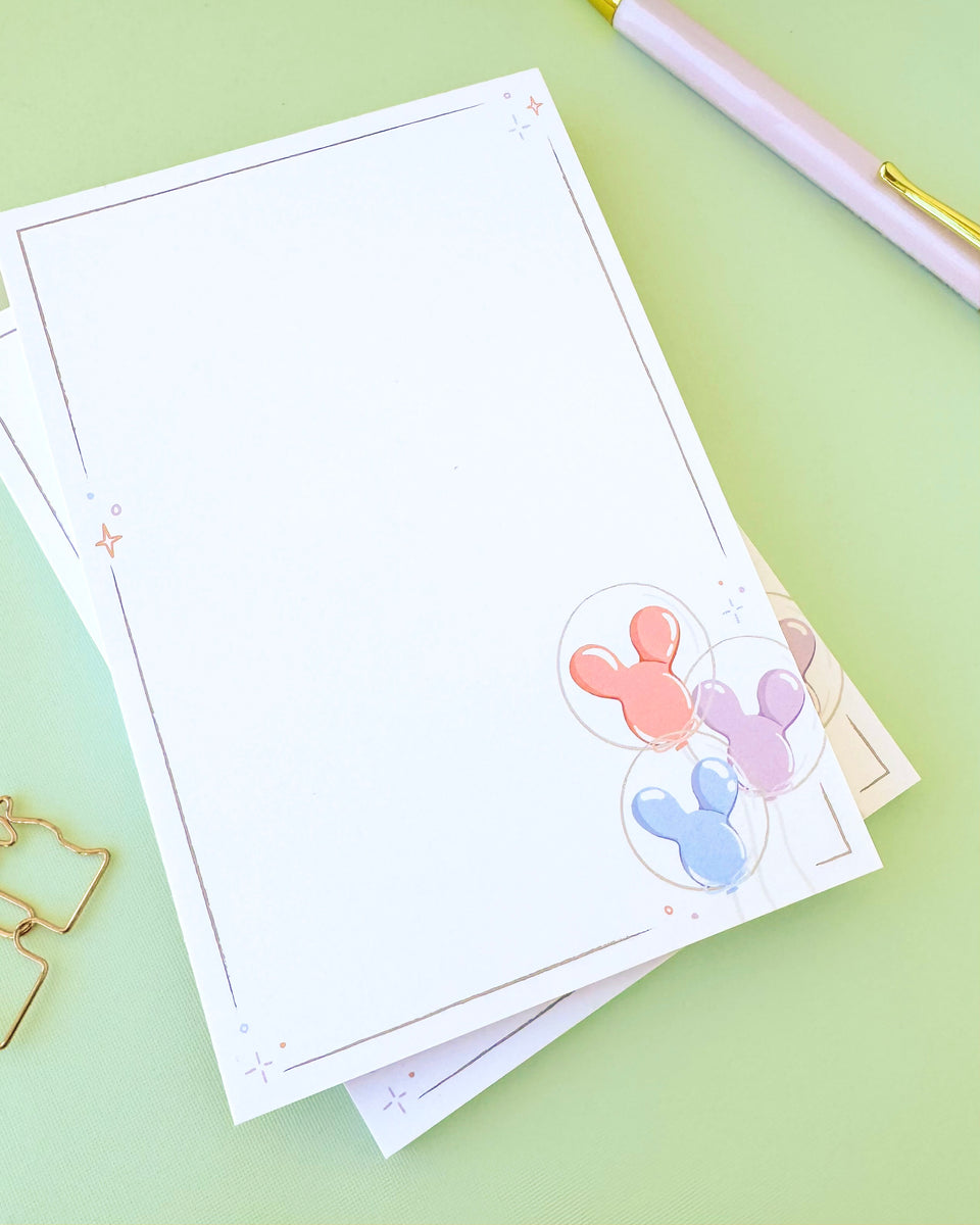 Park Balloons Memo Notepad – Wish Upon Magic