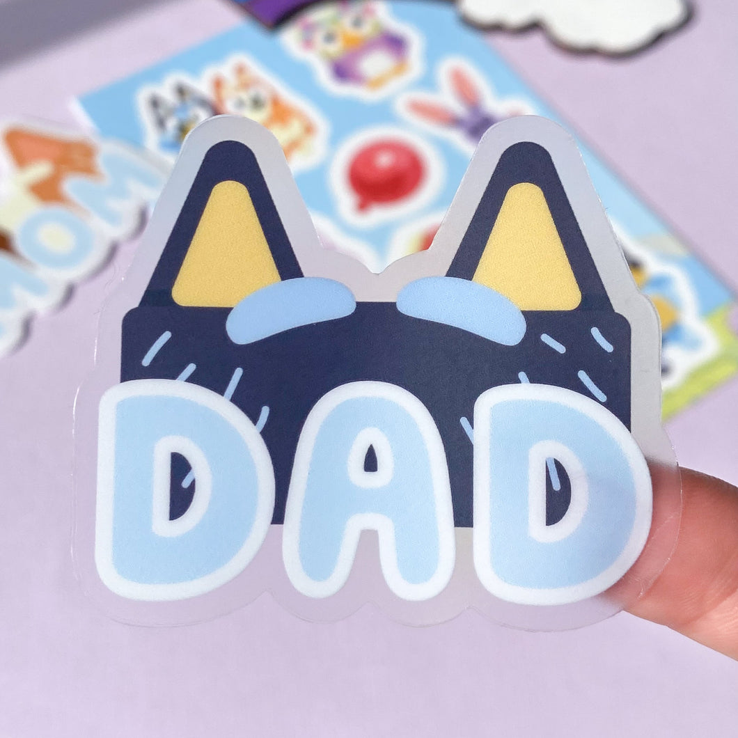 Dad Bandit Style Transparent Sticker