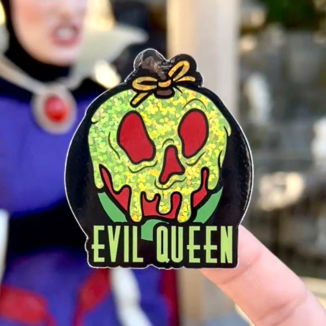 Evil Queen Icon Badge Holographic Sticker