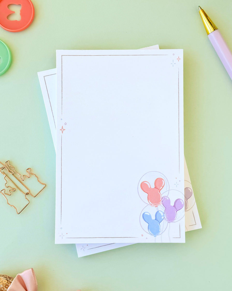 Park Balloons Memo Notepad – Wish Upon Magic