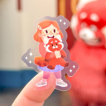 Load image into Gallery viewer, Mei Mei Red Panda Plushie Transparent Sticker
