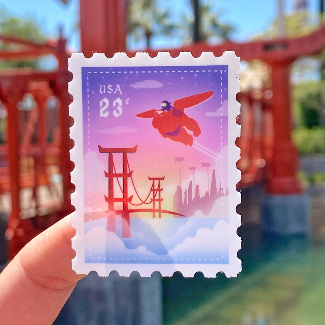 Big Hero Postage Stamp Sticker