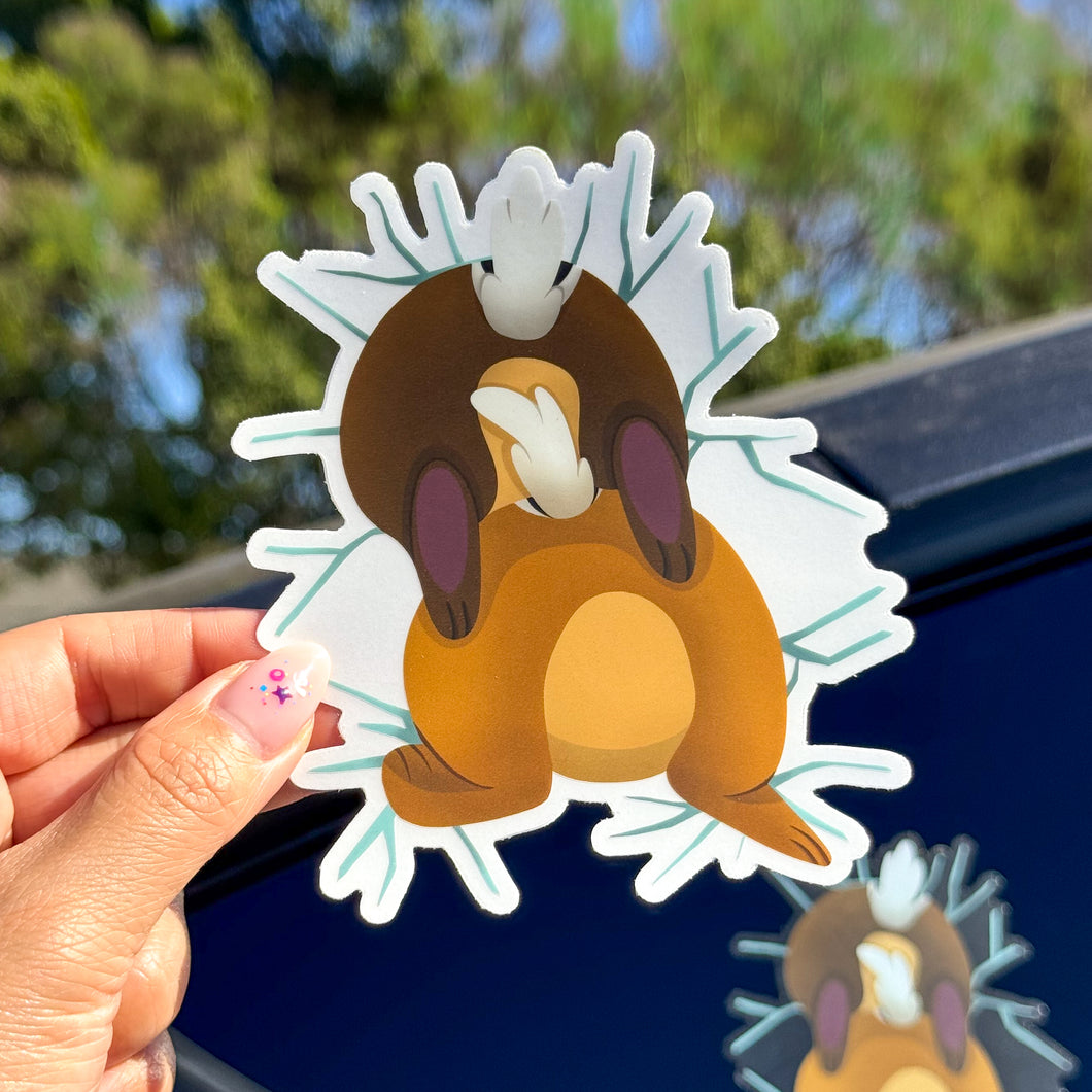 Chipmunk Butts Crash Landing Decal