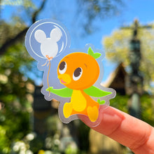 Load image into Gallery viewer, Cutie Orange Bird Balloon Transparent  Sticker
