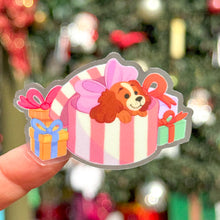 Load image into Gallery viewer, Little Lady Holiday Box Transparent Sticker
