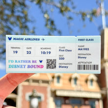 Load image into Gallery viewer, Boarding Pass To Disney Sticker
