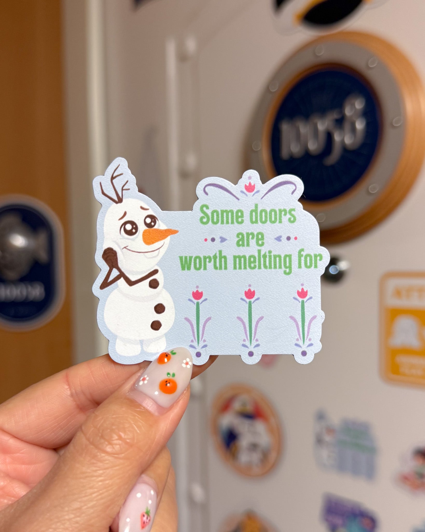 Nice Door! Olaf and Vanellope Cruise Magnets (Set of 5 each