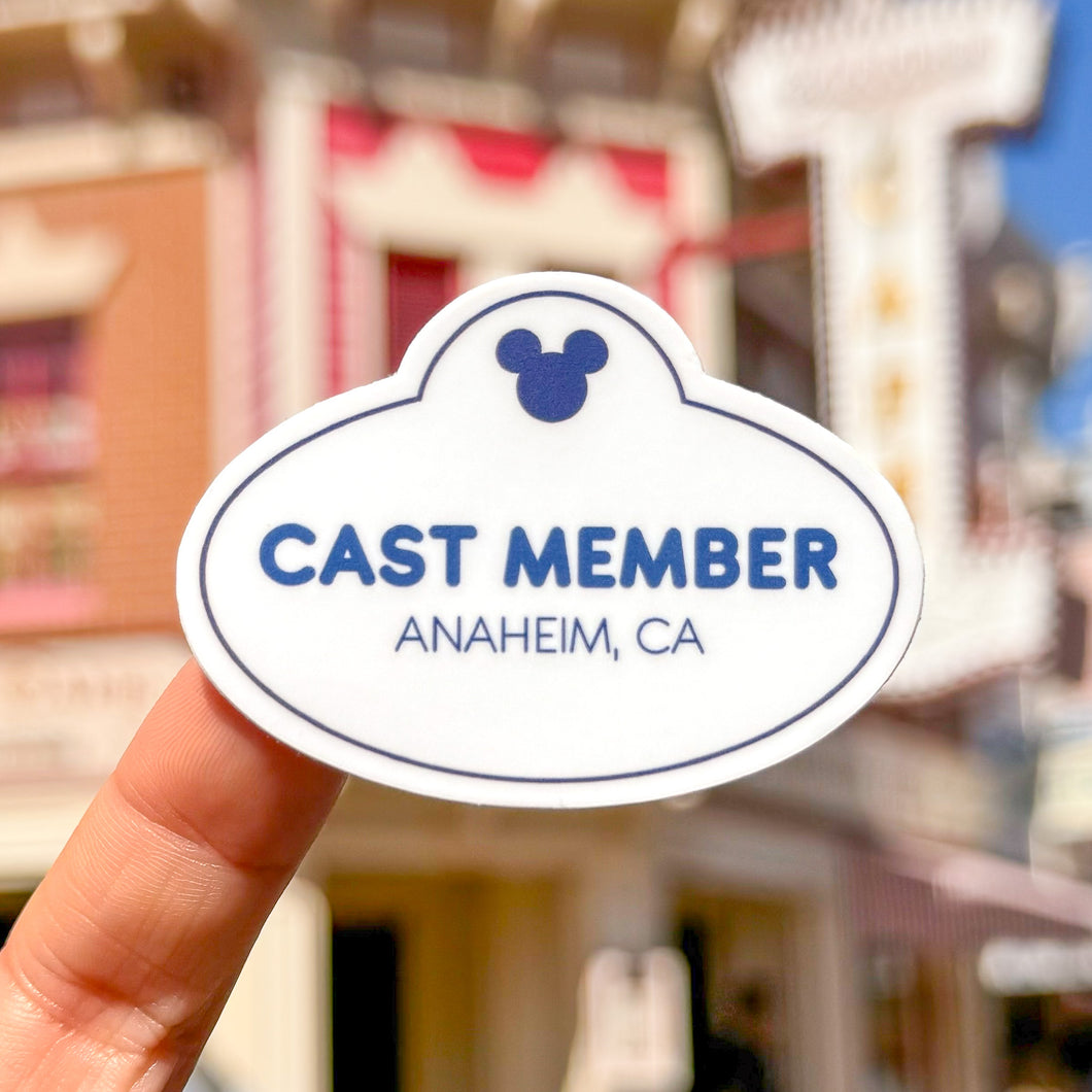 Anaheim Cast Member Tag Sticker