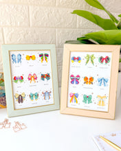 Load image into Gallery viewer, Princess Bows Set Gold Foil Print
