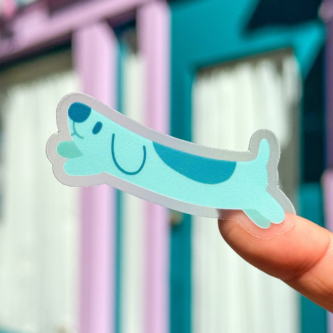 Long Dog Transparent Sticker