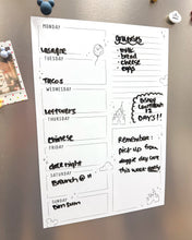 Load image into Gallery viewer, Magnetic Weekly Dry Erase Calendar
