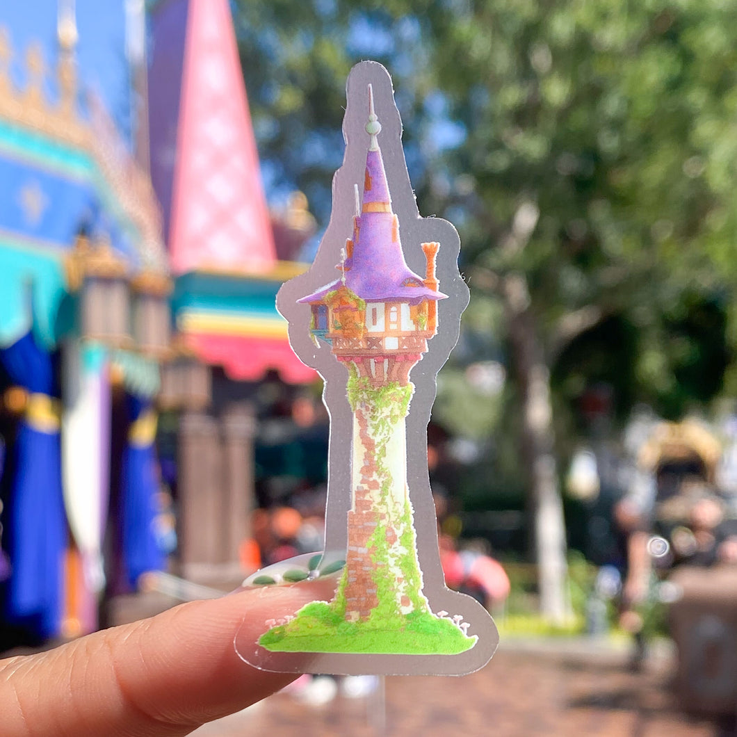Rapunzel Tangled Tower Transparent Stickers