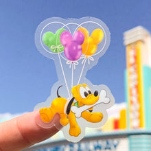 Load image into Gallery viewer, Pluto Mickey Balloon Transparent Sticker
