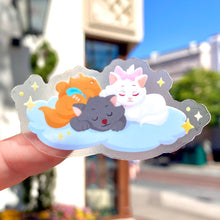 Load image into Gallery viewer, Sleepy Aristokitties Transparent Sticker
