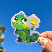 Load image into Gallery viewer, Pascal Glowing Flower Holographic Sticker
