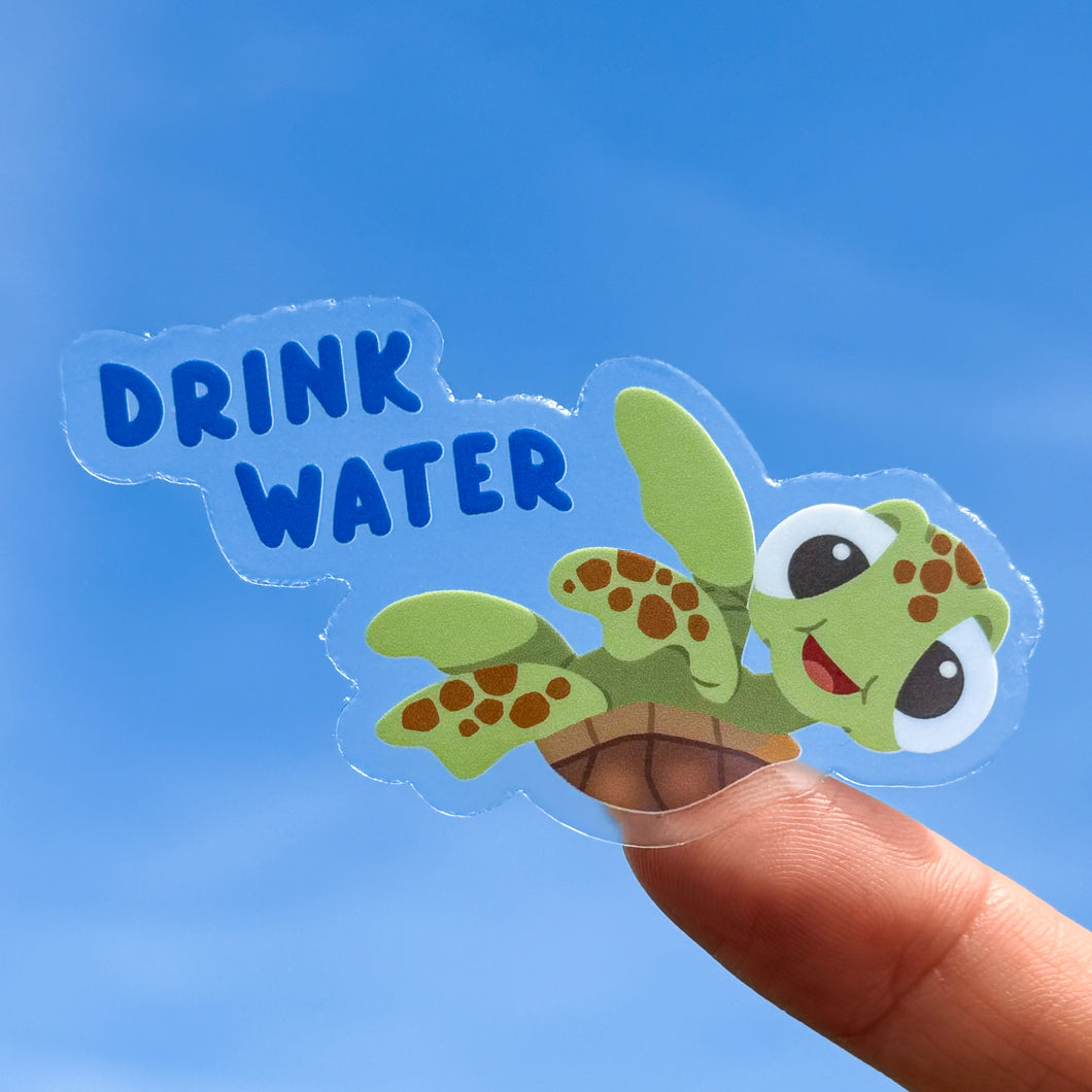 Drink Water Baby Squirt Transparent Sticker