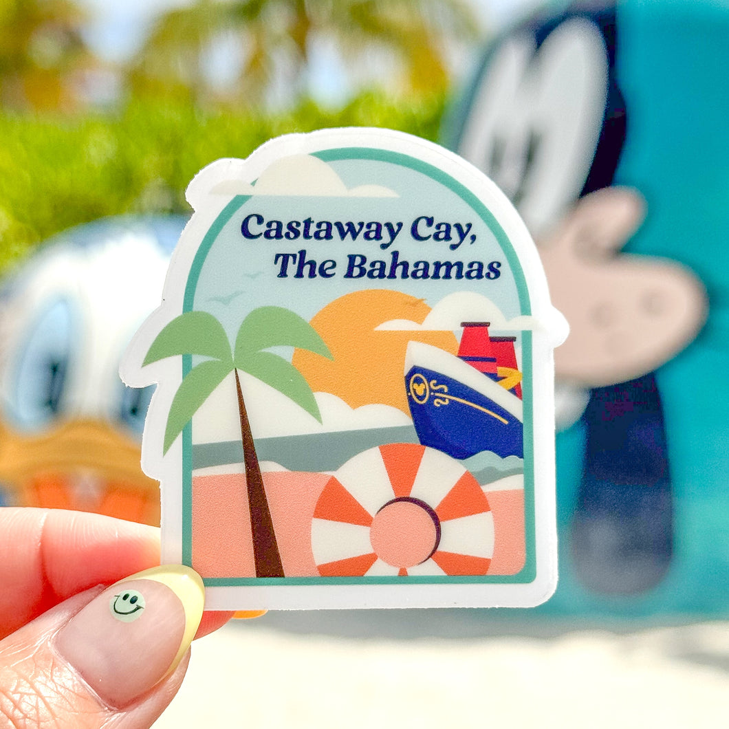 Castaway Cay The Bahamas Destination Transparent Sticker