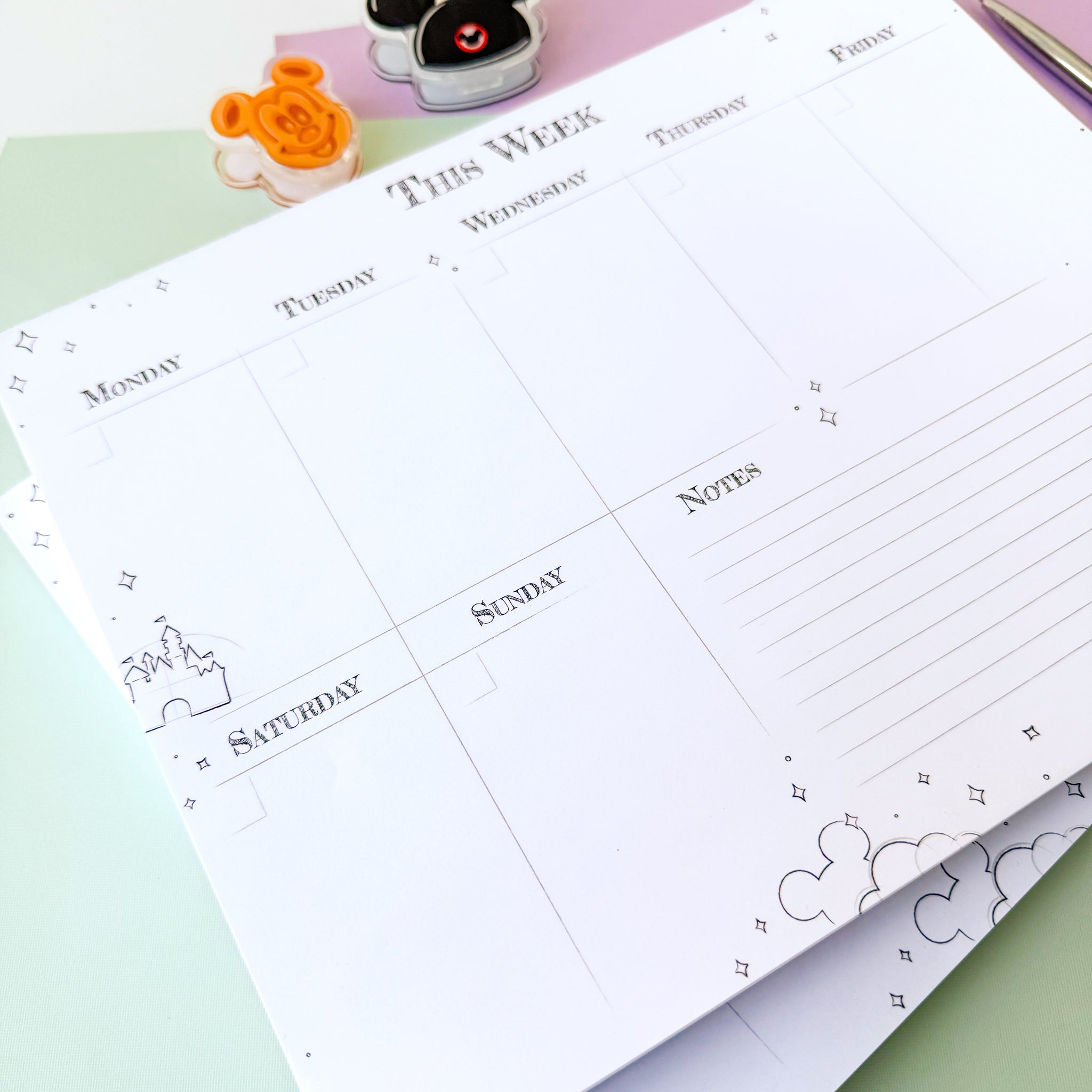 Sketch Undated *Weekly* Planner Notepad – Wish Upon Magic
