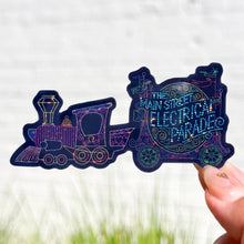 Load image into Gallery viewer, Main Street Electric Parade Train Holographic Glitter Sticker
