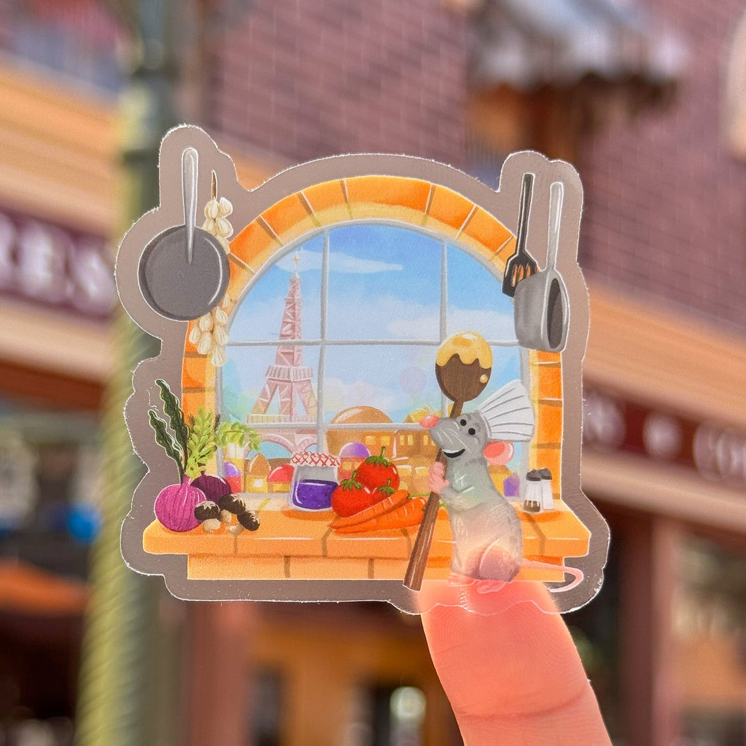 Remy in Paris Ratatouille Transparent Sticker