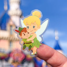 Load image into Gallery viewer, Tinkerbell with Peter Plushie Transparent Sticker
