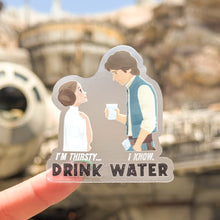 Load image into Gallery viewer, I&#39;m Thirsty I Know Water Reminder Transparent Sticker
