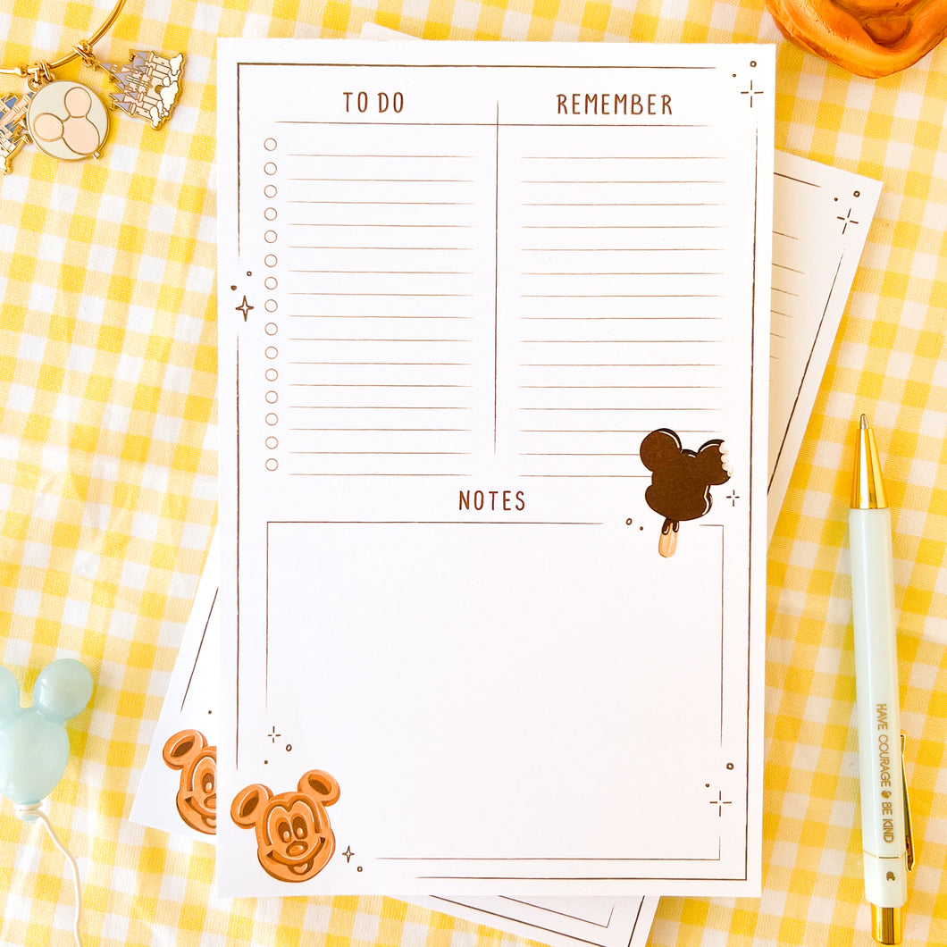 Everyday To Dos Park Snacks Planner Notepad