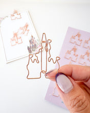 Load image into Gallery viewer, Castle Rose Gold Paper Clips
