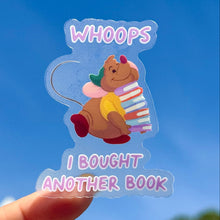 Load image into Gallery viewer, Gus Gus Bought Another Book Transparent  Sticker
