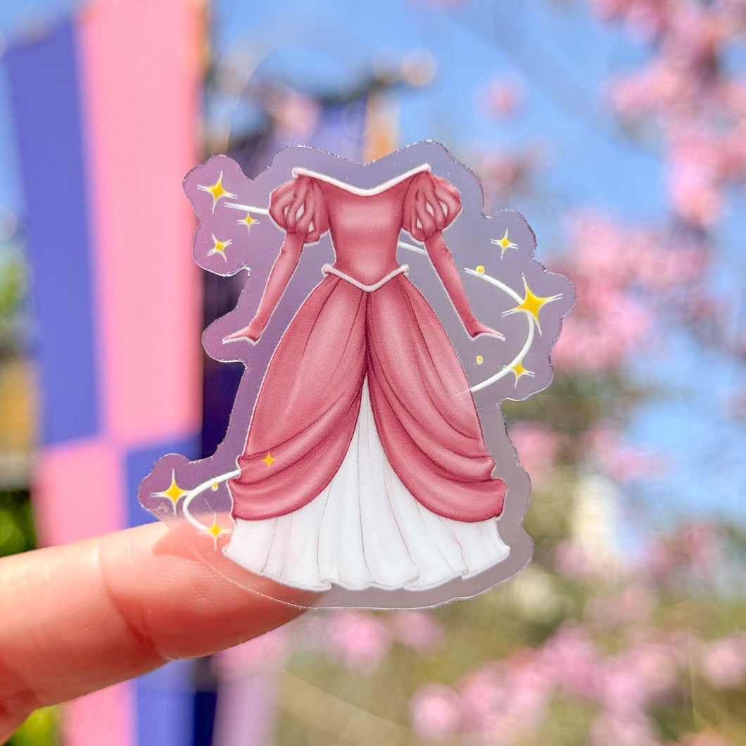 Ariel Princess Dress Transparent Sticker