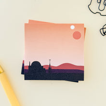 Load image into Gallery viewer, Stack of Tatooine themed Post Its
