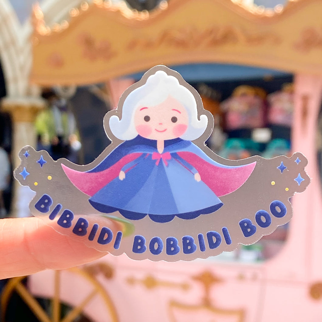 Bibbidi Bobbidi Boo Fairy Godmother Transparent Sticker