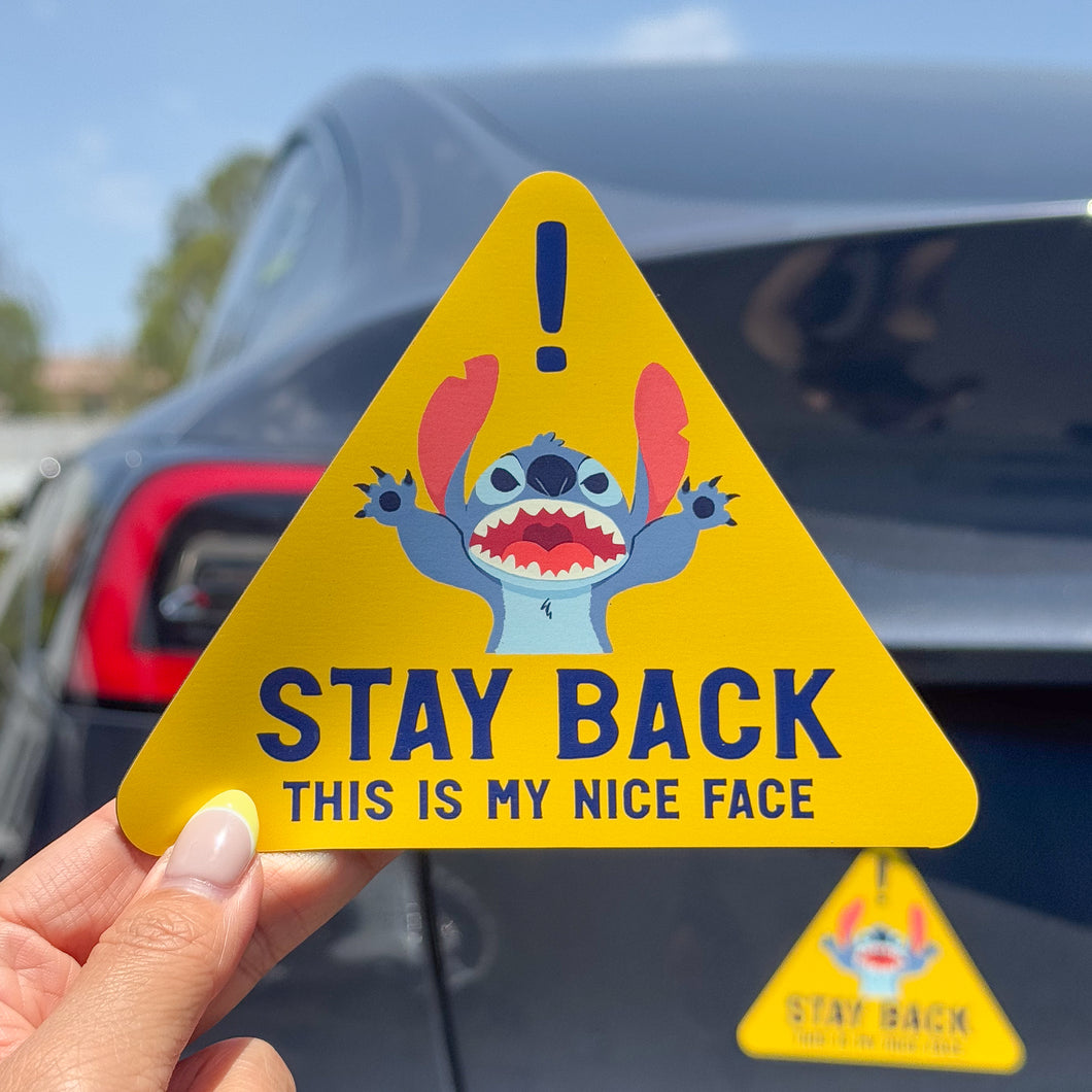 Stay Back Warning Magnet