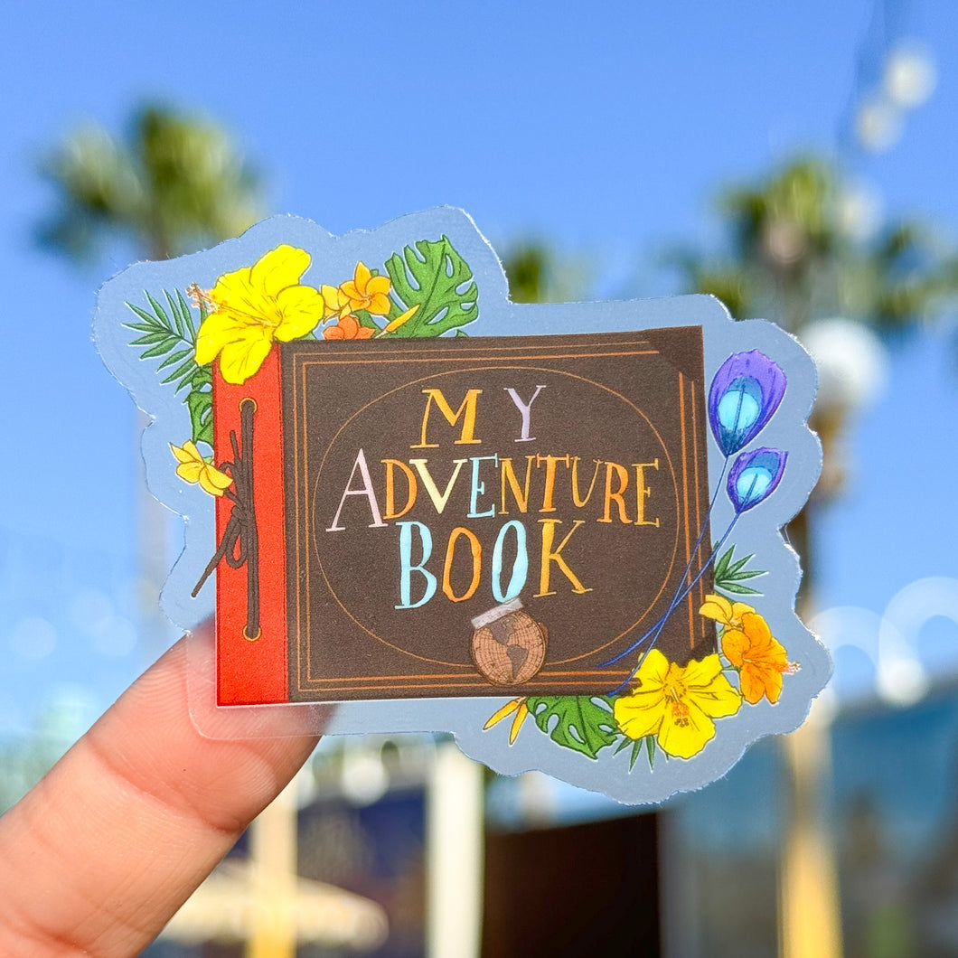 Carl and Ellie's Adventure Book Up Floral Transparent Sticker
