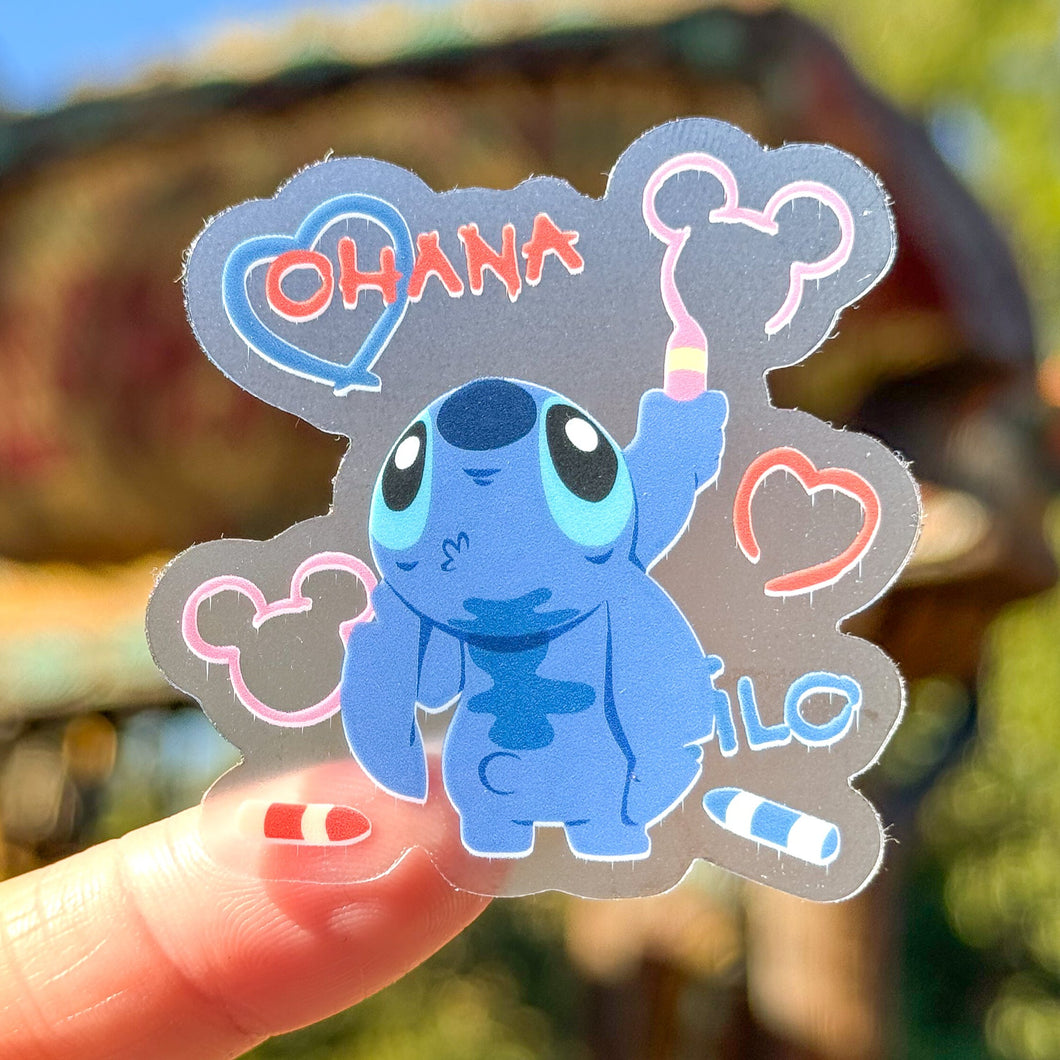 Ohana Doodles Transparent Sticker