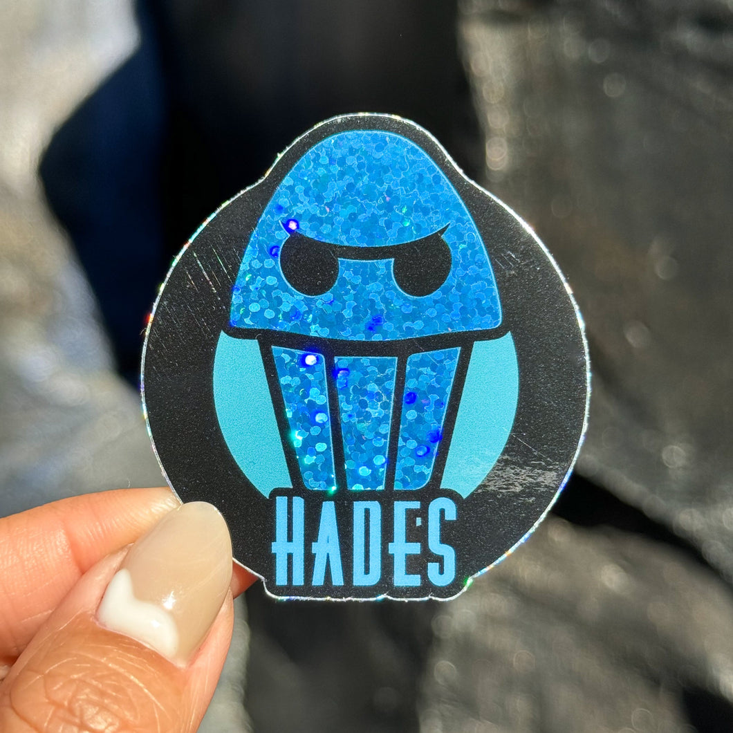 Hades Icon Badge Holographic Sticker