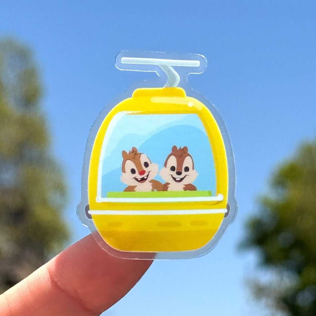 Yellow Skyliner Friends Transparent Sticker