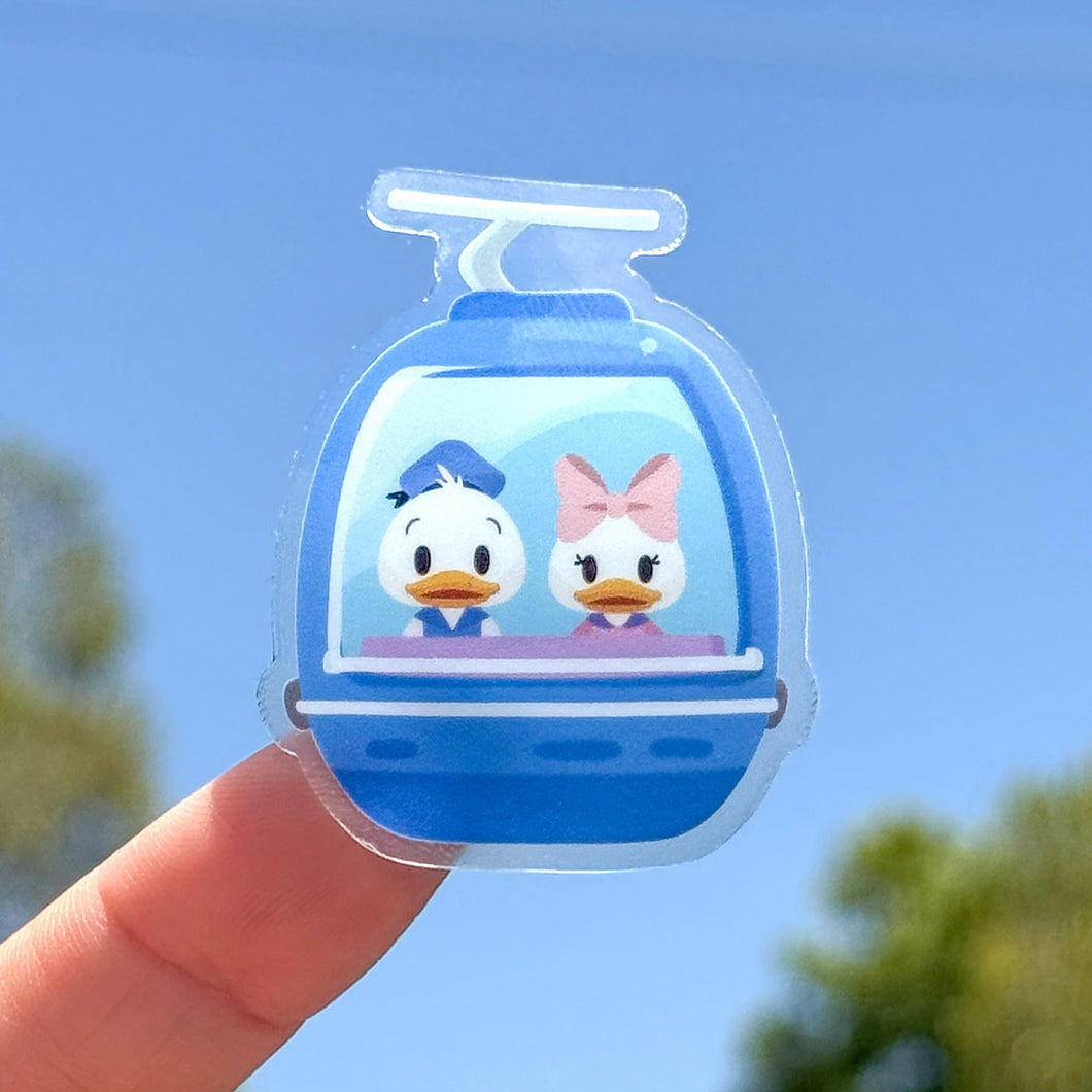 Blue Skyliner Friends Transparent Sticker
