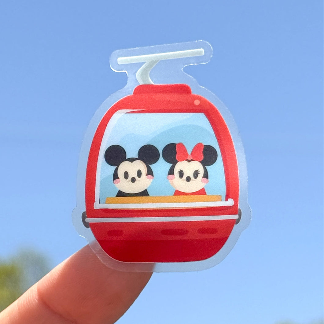 Red Skyliner Friends Transparent Sticker