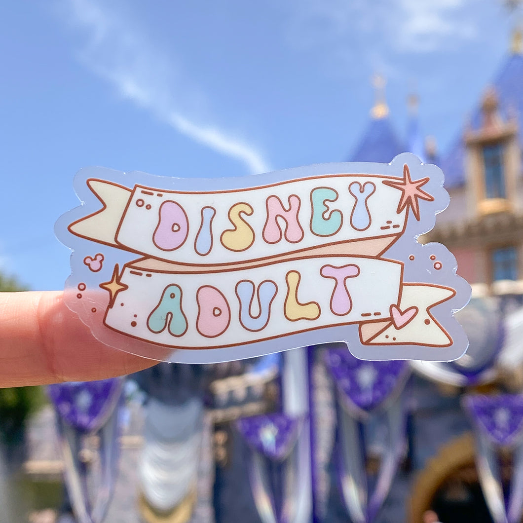Magical Disney Adult Banner Transparent Sticker