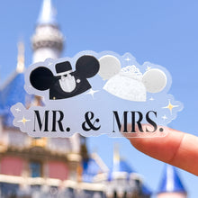 Load image into Gallery viewer, Mr. &amp; Mrs. Mouse Hats Transparent Sticker
