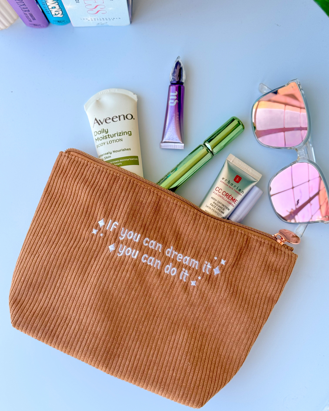 If You Can Dream It, You Can Do It Corduroy Pouch
