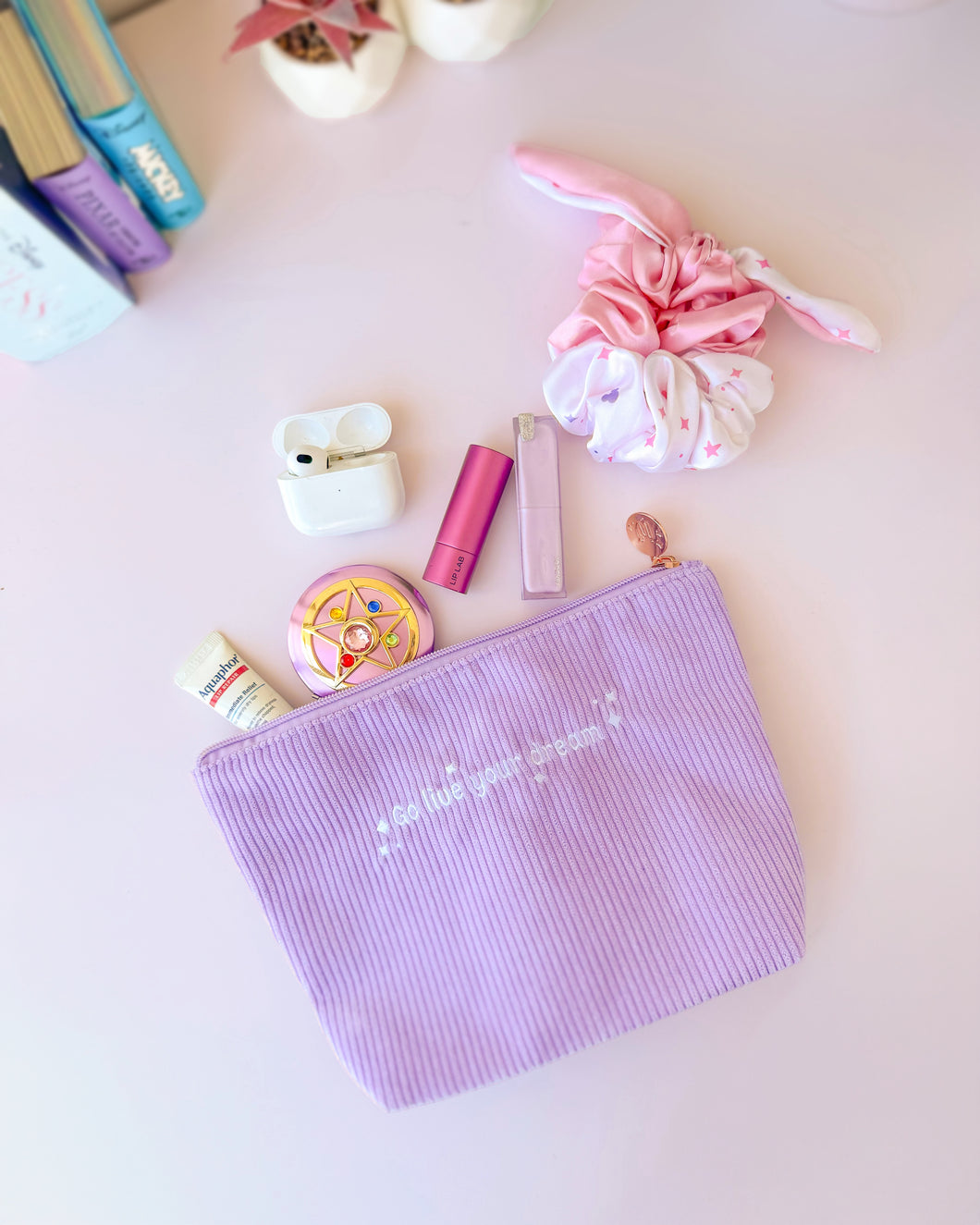 Go Live Your Dream Corduroy Pouch