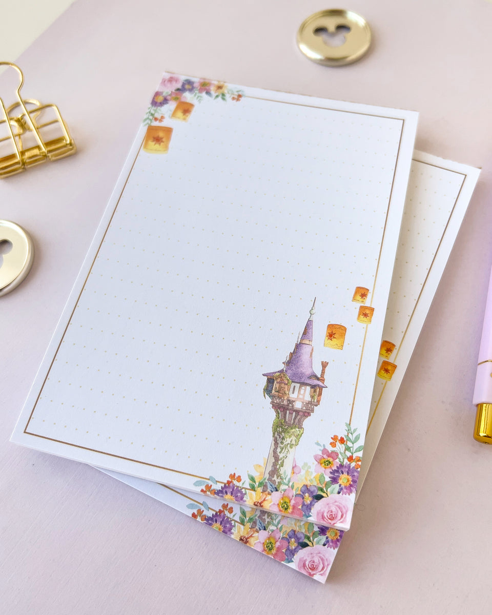Rapunzel Tower Floral Memo Notepad – Wish Upon Magic