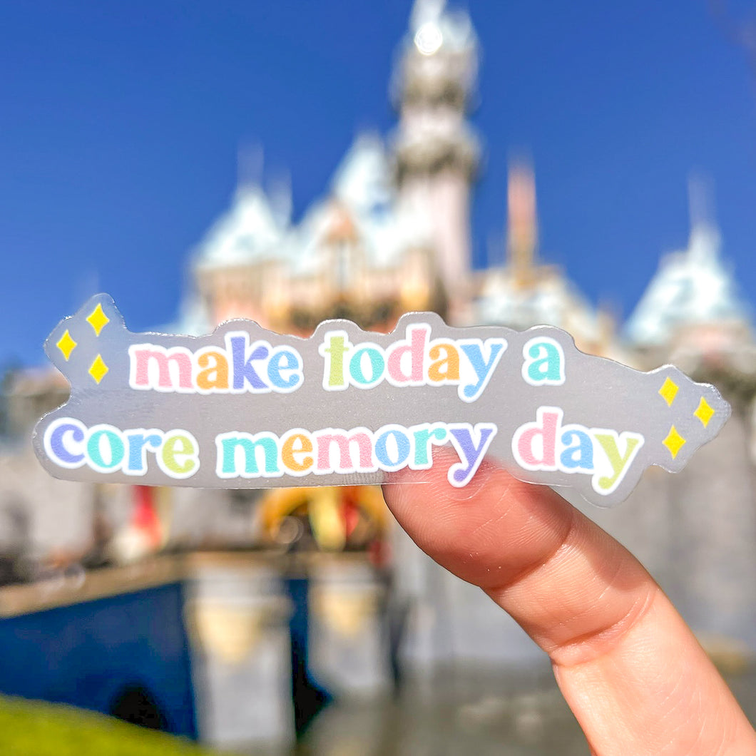 Make Today A Core Memory Day Transparent Sticker