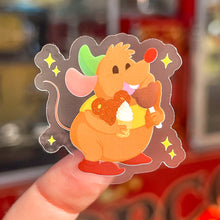 Load image into Gallery viewer, Hungry Gus Gus Snacks Transparent Sticker
