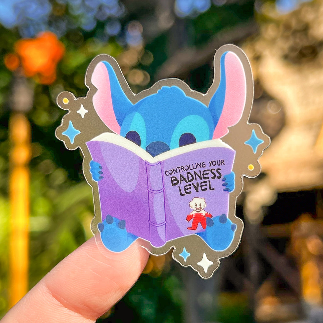 Reading Stitch Transparent Sticker