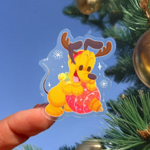 Load image into Gallery viewer, Baby Reindeer Pluto Transparent Sticker
